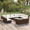 Day and Night - Day and Night Garden Furniture Set 12 Pieces and Brown Synthetic Rattan Cushions