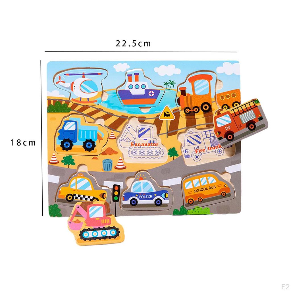 Holzpuzzle-Tier-Puzzle-Set, Früherziehungsspiele, 3D-Puzzles