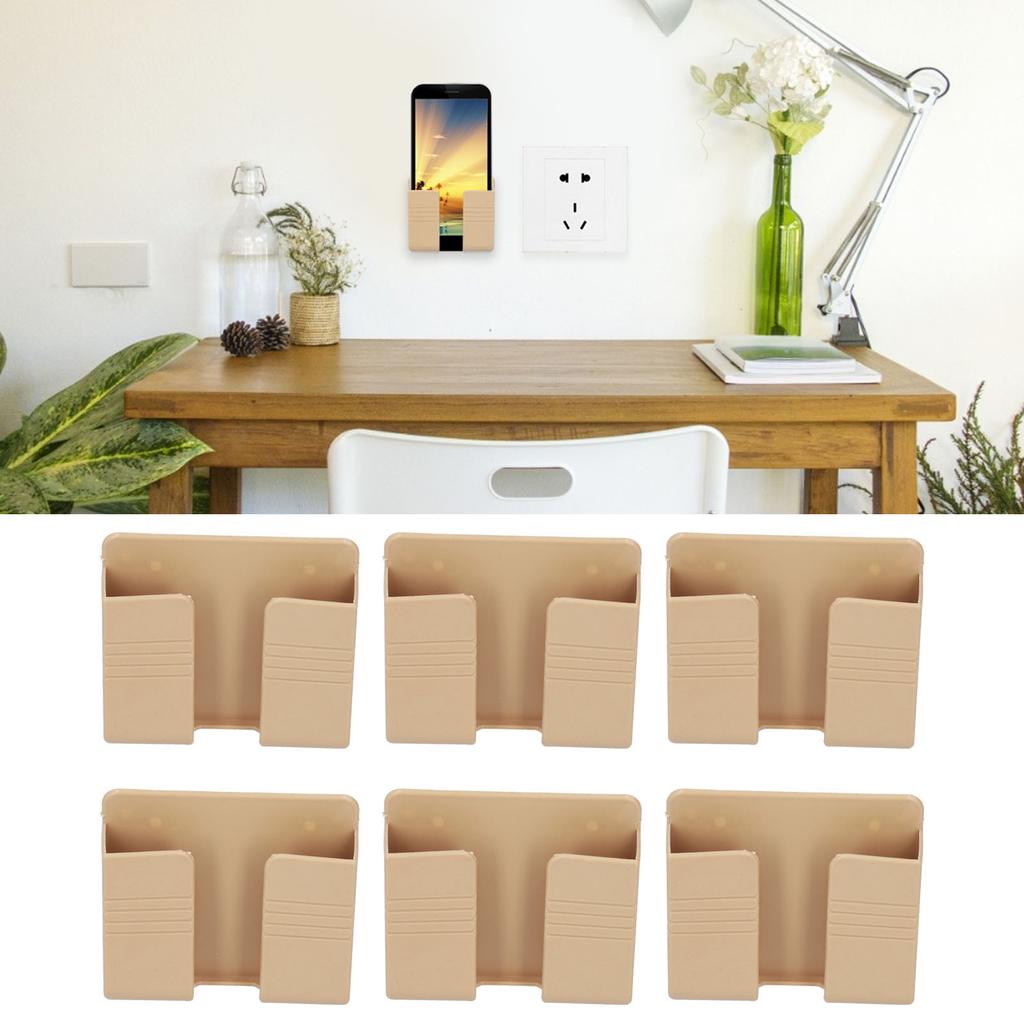 6Pcs Wall Mount Phone Holder   Adhesive Mobile Phone Charging Stand for Home Bedroom Bathroom