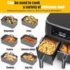 Silicone Air Fryer Liner Food Grade Non-Stick Mat Heat Resistant Reusable Baking Pan Liner Dishwasher Safe Fryer Basket Insert