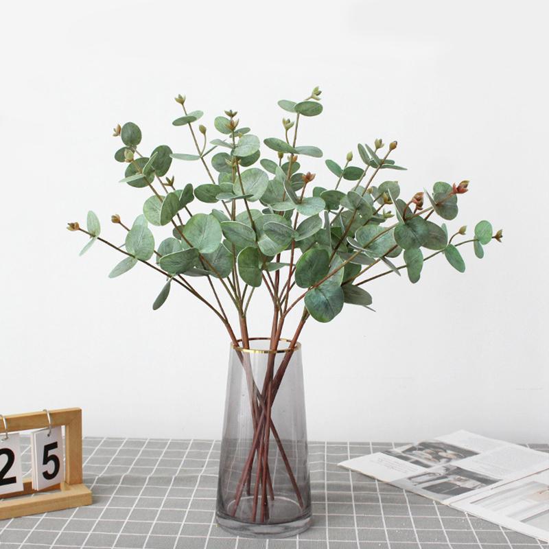 1PC/2PCS Eucalyptus Shape Home Decoration Artificial Plant Scenery Flower Arrangement 3D Printing Flower Art 52cm