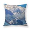 Painted Snow Mountain Sunset Colorful Sky Retro Pillow Case Sofa Model Room Decoration Pillow