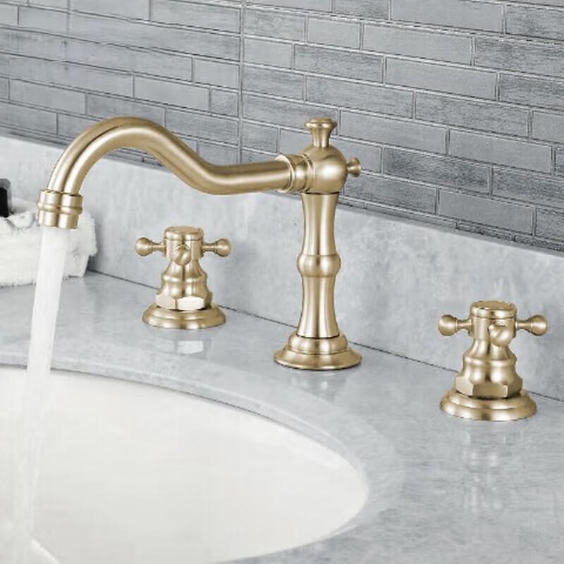 Vintage Three-Hole Basin Faucet Set