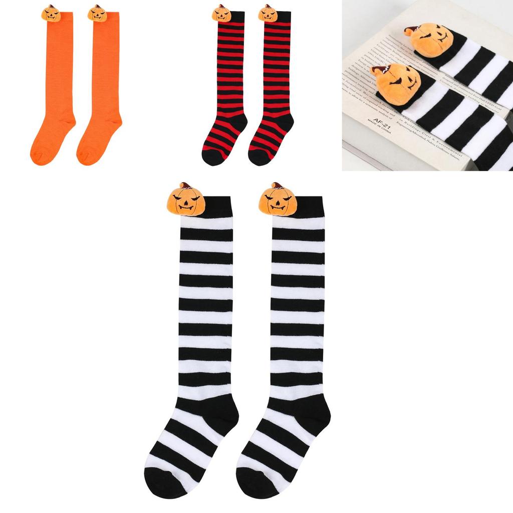 Polyesterová tkanina Dýňový démon Halloweenské ponožky Odolné proti oděru