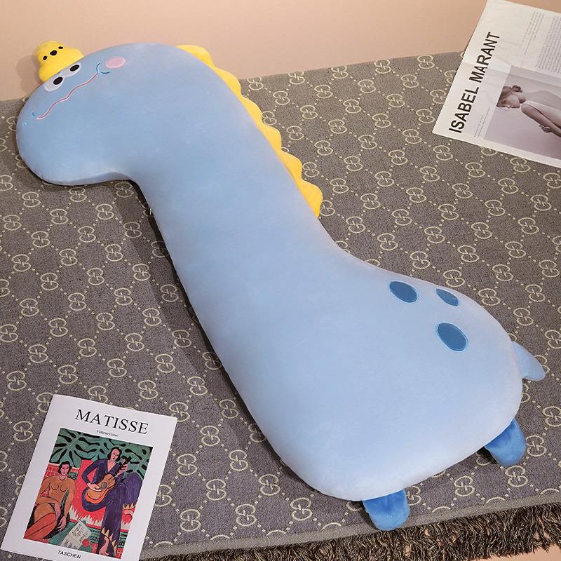 90/120cm Lovely Dinosaur Dog Crocodile Giraffe Kawaii Long Pillow Stuffed Soft Animal Dolls Sleeping Toys