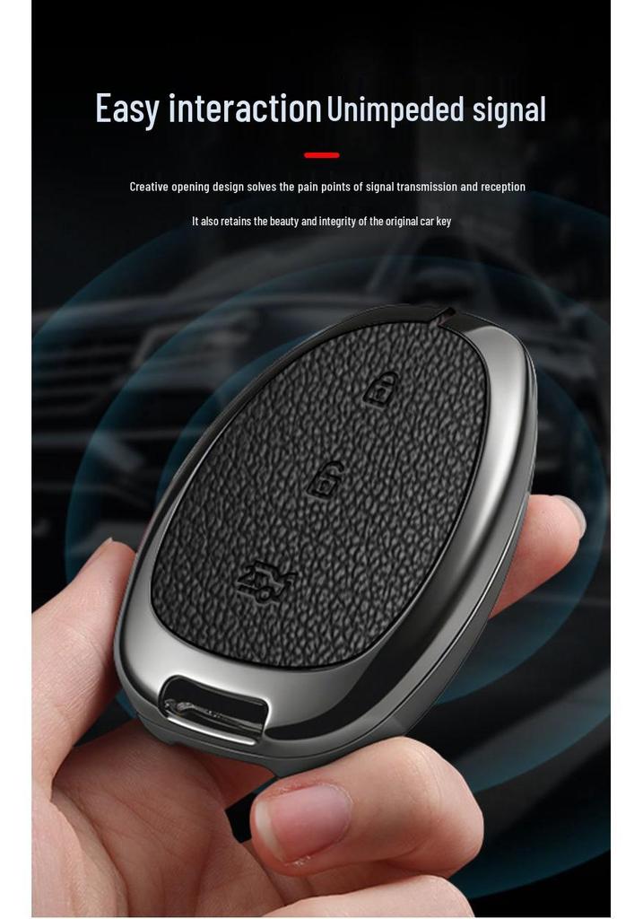 Qiyuan A07 Bluetooth Car Key Case - Stylish Metal Hanging Bag for Men and Women