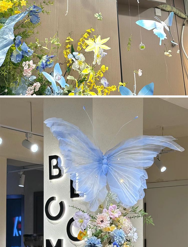 3D Painted Butterfly Wedding Backdrop with Scenery and Props for Photography and Décor