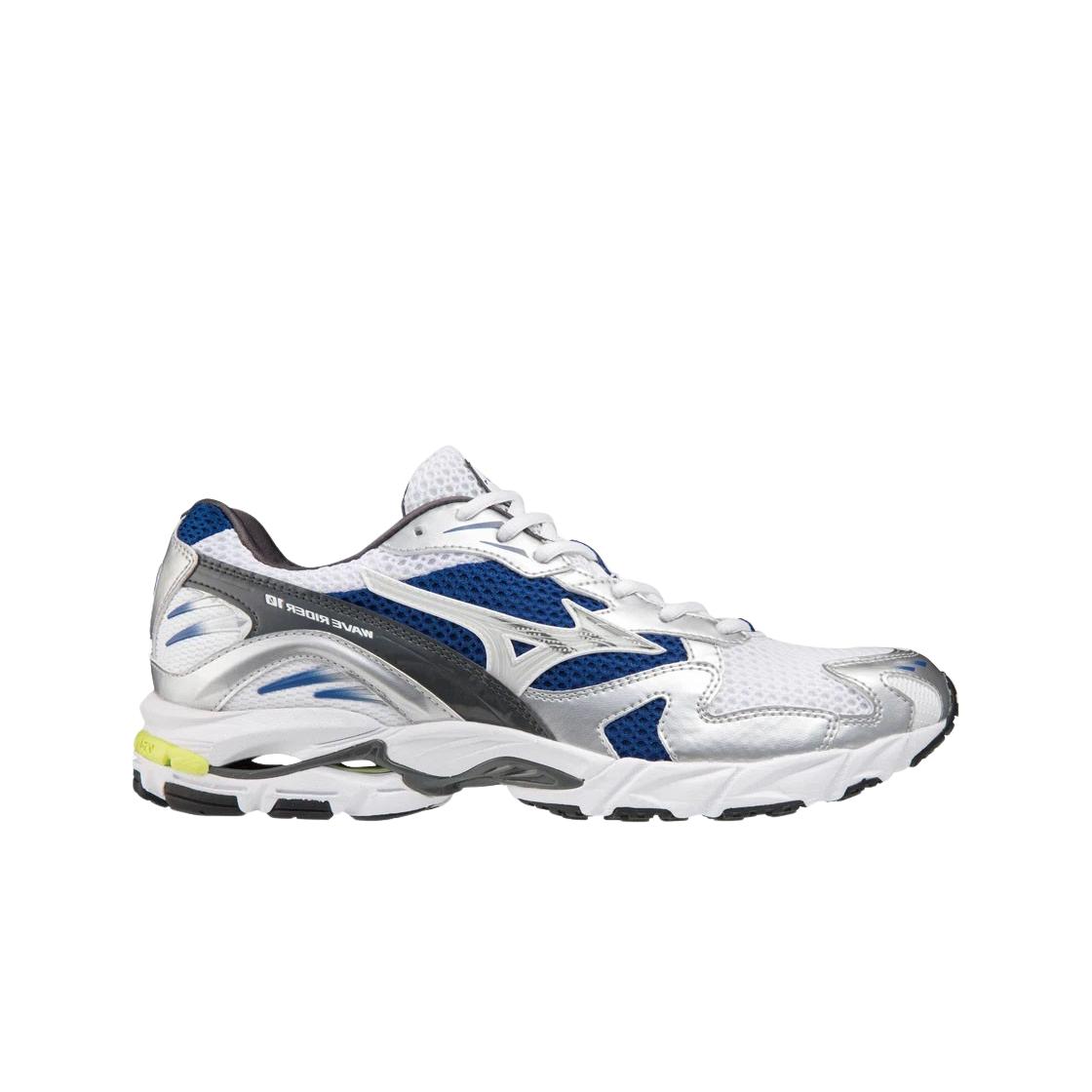 

Mizuno Wave Rider 10 White Silver Surf The Web 285