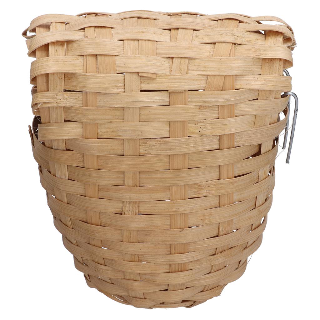 2PCS Natural Bamboo Nest Bird House Hand Made Bird Nest with Hook for Outdoor Garden