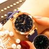 Stylish Women Wristwatch Featuring A Luminous Starry Sky And Rhinestone Details