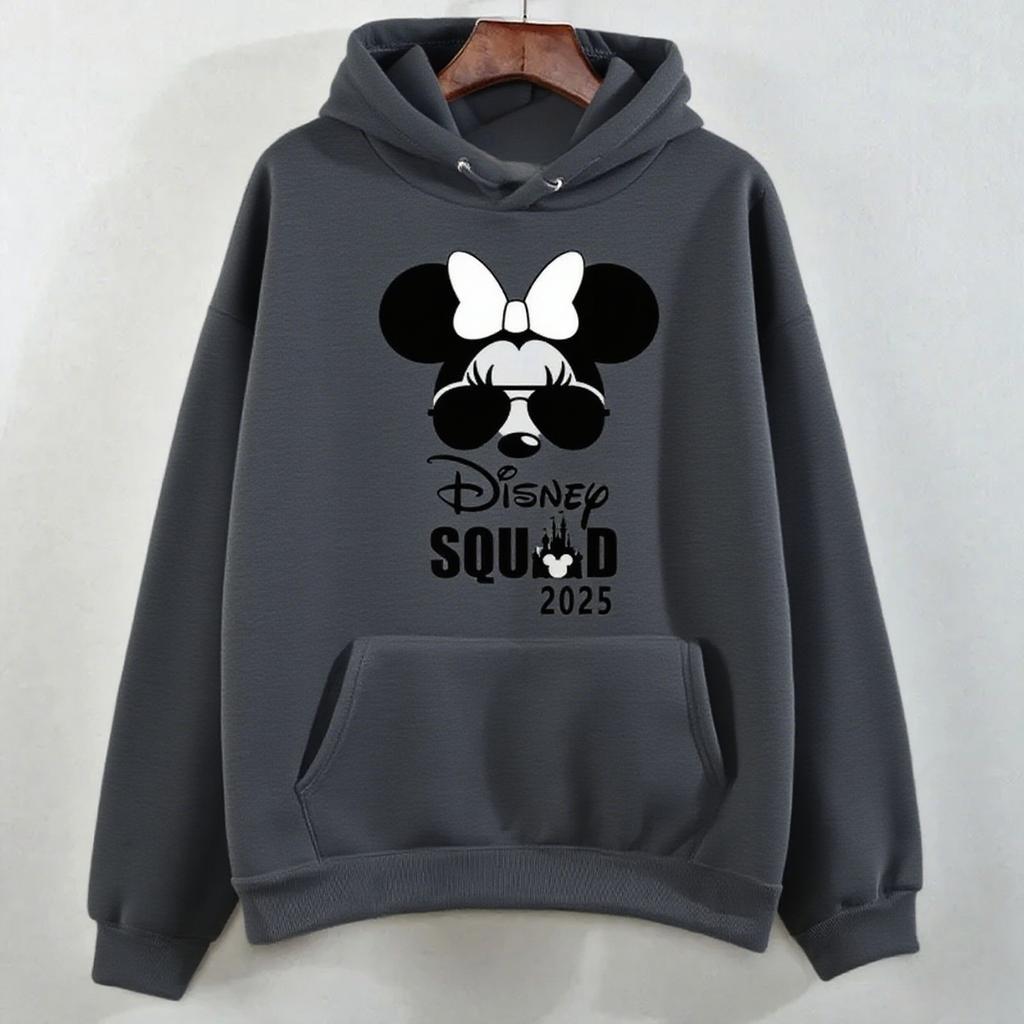 Disney Rodinné oblečení Zábava 2025 Vzor pro cestování po Disneylandu Vícebarevná mikina Dámská Kawaii Pulovr Ležérní Párová mikina