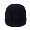 Winter Soft Knitted Hat Windproof Fleece-Lined Ear Protection Cap Thick Warm Beanies Hat Outdoor