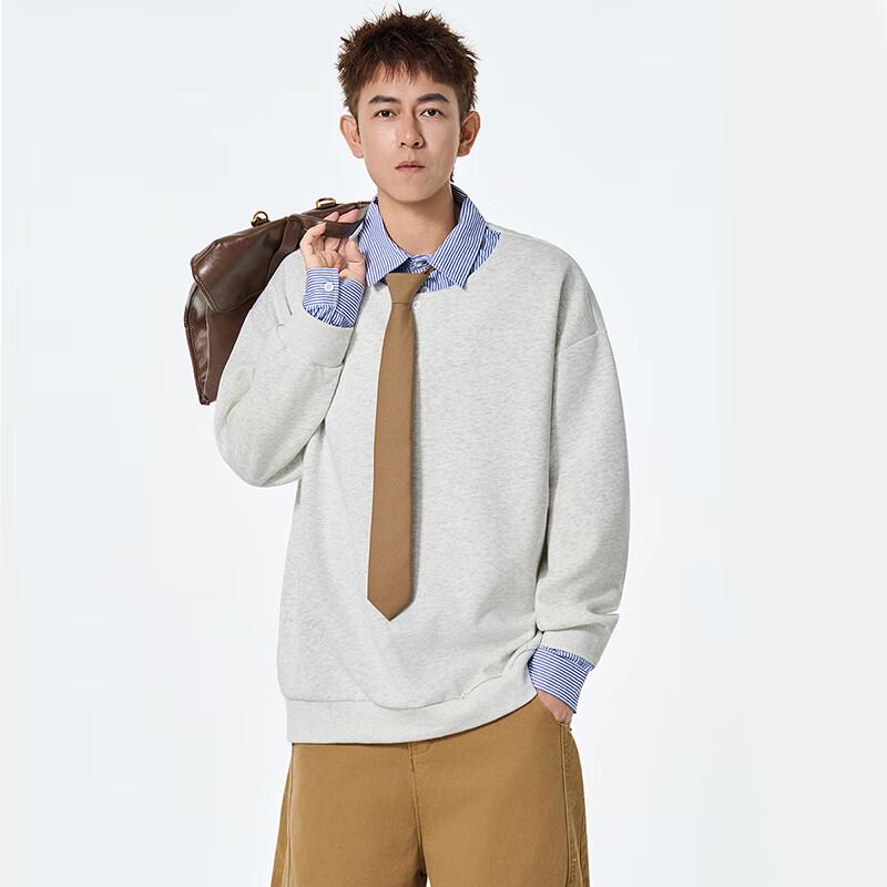 TOM ADAM Men's Faux 2-Piece Polo Collar Sweatshirt