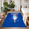 Rutschfester Kristall-Samt-Bodenläufer, Teppich im Erling Haaland Design für Innenbereiche, Wohnzimmer, Schlafzimmer, Heimdekoration