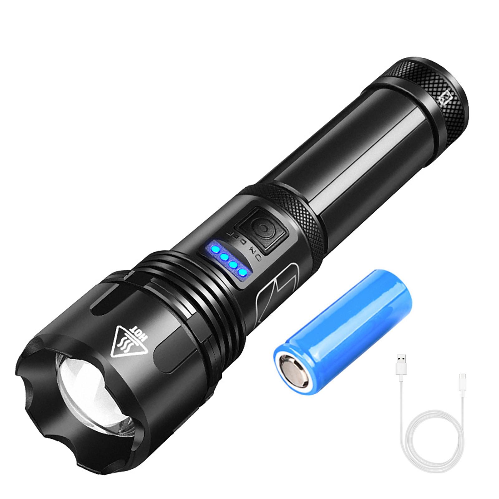 

(проектор)Мощный светодиодный фонарик XHP50 Torch USB Перезаряжаемая водонепроницаемая лампа Ultra Brigh