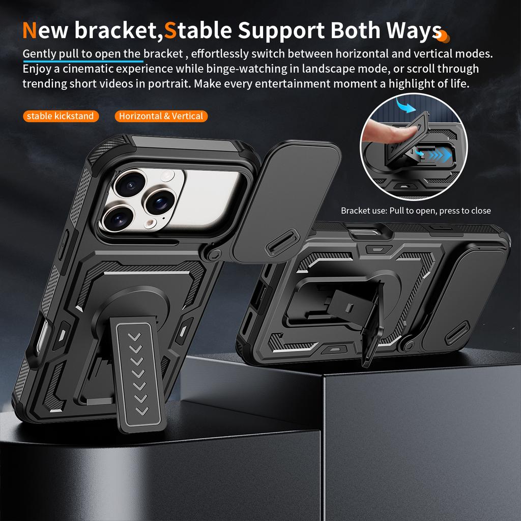 Military Heavy Protective Stand Armor Case for Iphone 17 Pro Max Air 16 Plus Iphone17 Iphone16 Ip17 for Iphone 17 Phone Bag
