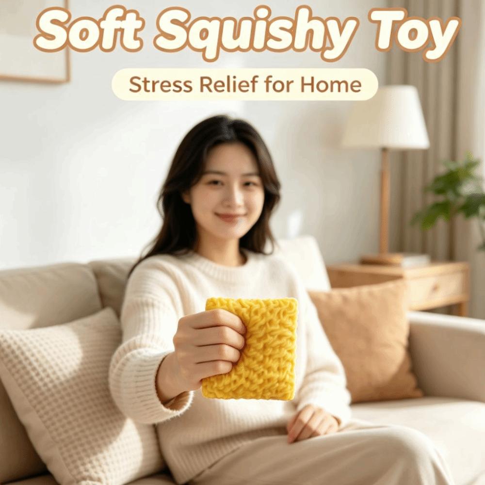 Moldable Crackling Noodles Squishy Toy Sound Effects Realistic Food Pinch for Kids Adults