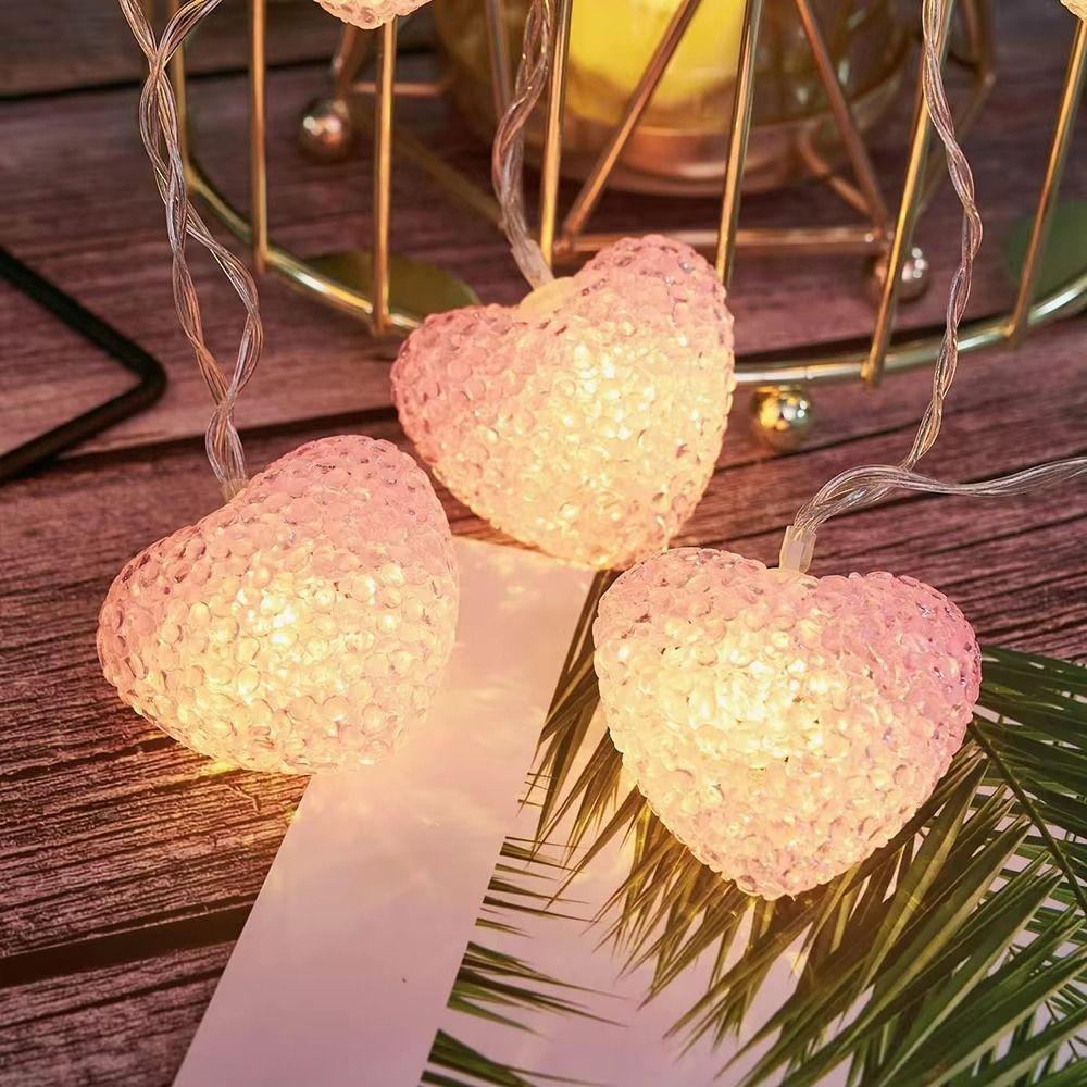 USB Port Heart Curtain Fairy Light Creative Beautiful Valentine Day LED String Lights Love Romantic LED Atmosphere Light