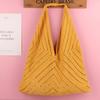 Artistic Style Colorful Knitted Bag Fashionable Casual Shoulder Bag Large Capacity Fresh Commuter Tote Bags For Women Gift