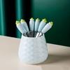 Creative Dessert Forks with Storage Jar Ceramic Fruit Forks Receipt Jar  for Tasting Salad