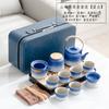 Japanese Light Luxury Gradual Change Beam Pot Tea Set Coarse Pottery Teapot Creative Business Gift Company Gift Print