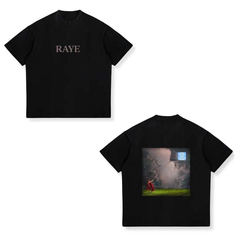 2026 UK Zpěvačka Raye Tour Tričko Jedinečné Módní Krátký Rukáv Tričko Hip Hop Styl Kulatý Výstřih Unisex Dámská Trička Streetwear Tričko