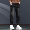 Jieleinuo Jeans Patchwork Holgados de Pierna Recta para Hombre
