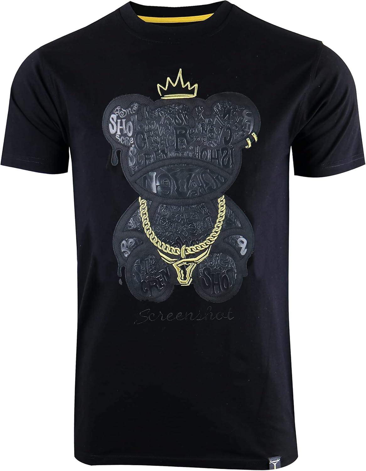 

SCREENSHOT-2202-SS-2 Mens Stylish Double Layer Patch Embroidery High Density Gel Premium Quality Tee XXXXXL чорний
