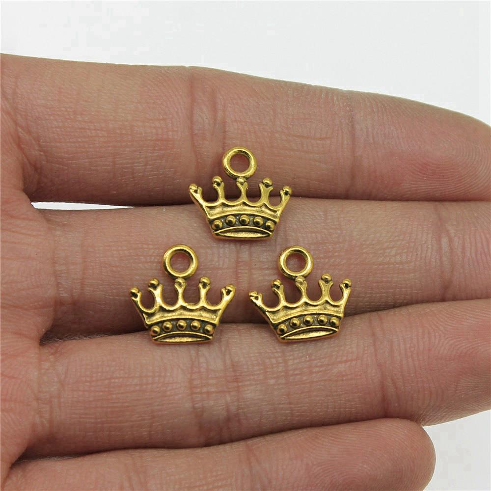 Charms Crown Pendants Minimalist Jewelry Components QC035