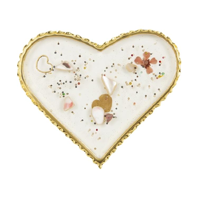 

Easy Clean Resin Nail Art Palette With Gold Trim Size Perfect For On The Go Nail Technicians