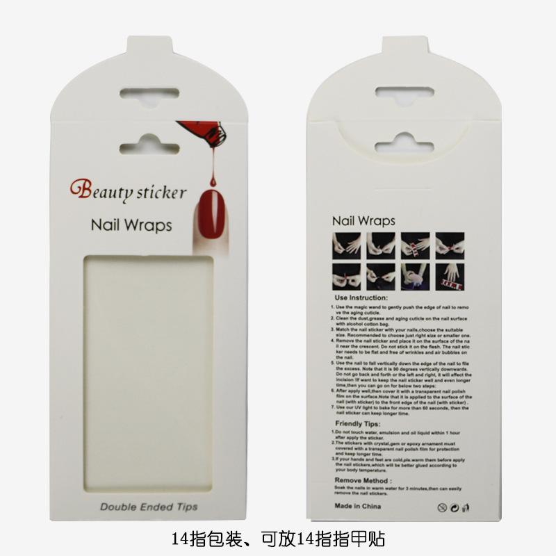 Nálepky na nehty, nálepky na nehty, nástroje a doplňky na manikúru, papírové karty, škrabky na nehty, pomerančové dřívka, alkoholové ubrousky, lze kombinovat podle přání