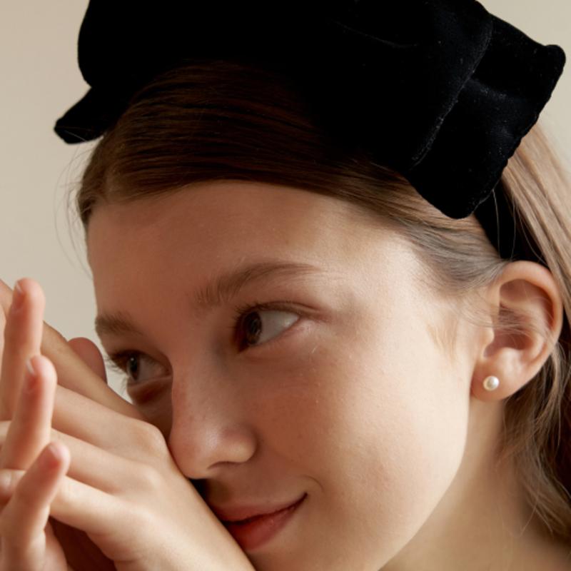 TATIANA Elizabeth Ribbon Velvet Hair Band_HB0105