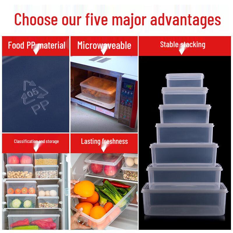 ZISIZ Transparent Plastic Food Storage Container