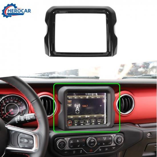Mittkonsol 8,4'' GPS-navigationsskydd för Jeep Wrangler JL JT 18+ Svart