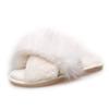 Women's Fuzzy Cross Slippers - Plus Size, Indoor/Outdoor, Autumn/Winter Warm