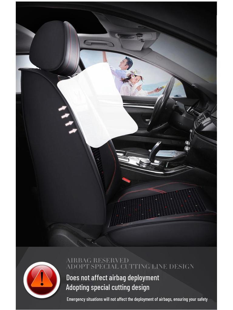 Universal Leather Cartoon Car Seat Covers for All Seasons - Compatible with Reina, MG, K3, K5, Elantra