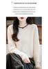 100% Pure Wool Lazy Style Loose Knit Cashmere Pullover Sweater, Round Neck, Autumn/Winter.