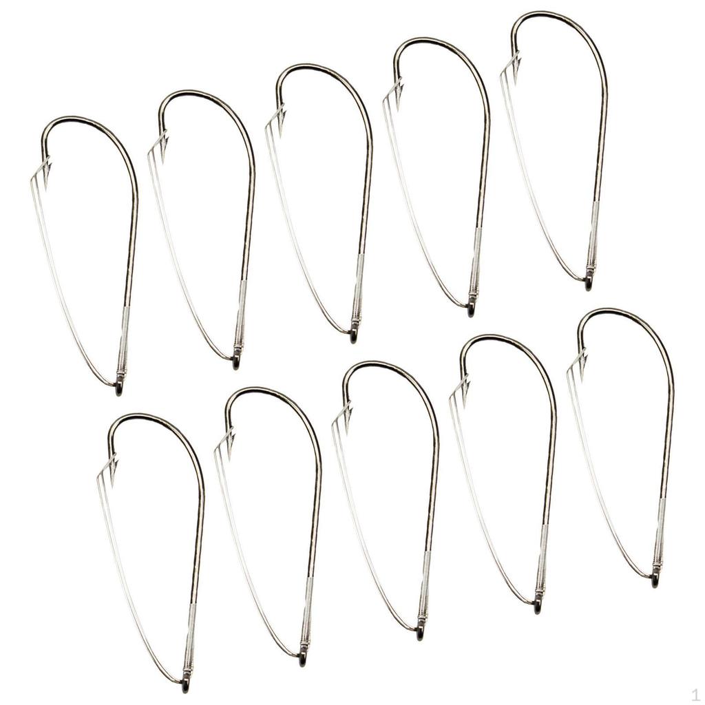 10 Pack of Fishing Hooks with Weed Guard for Wacky Worm Rigging