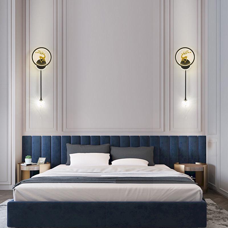 Nordic Deer Head Wall Lamp: Modern Minimalist Light for Bedroom, Corridor, Stair, or Living Room