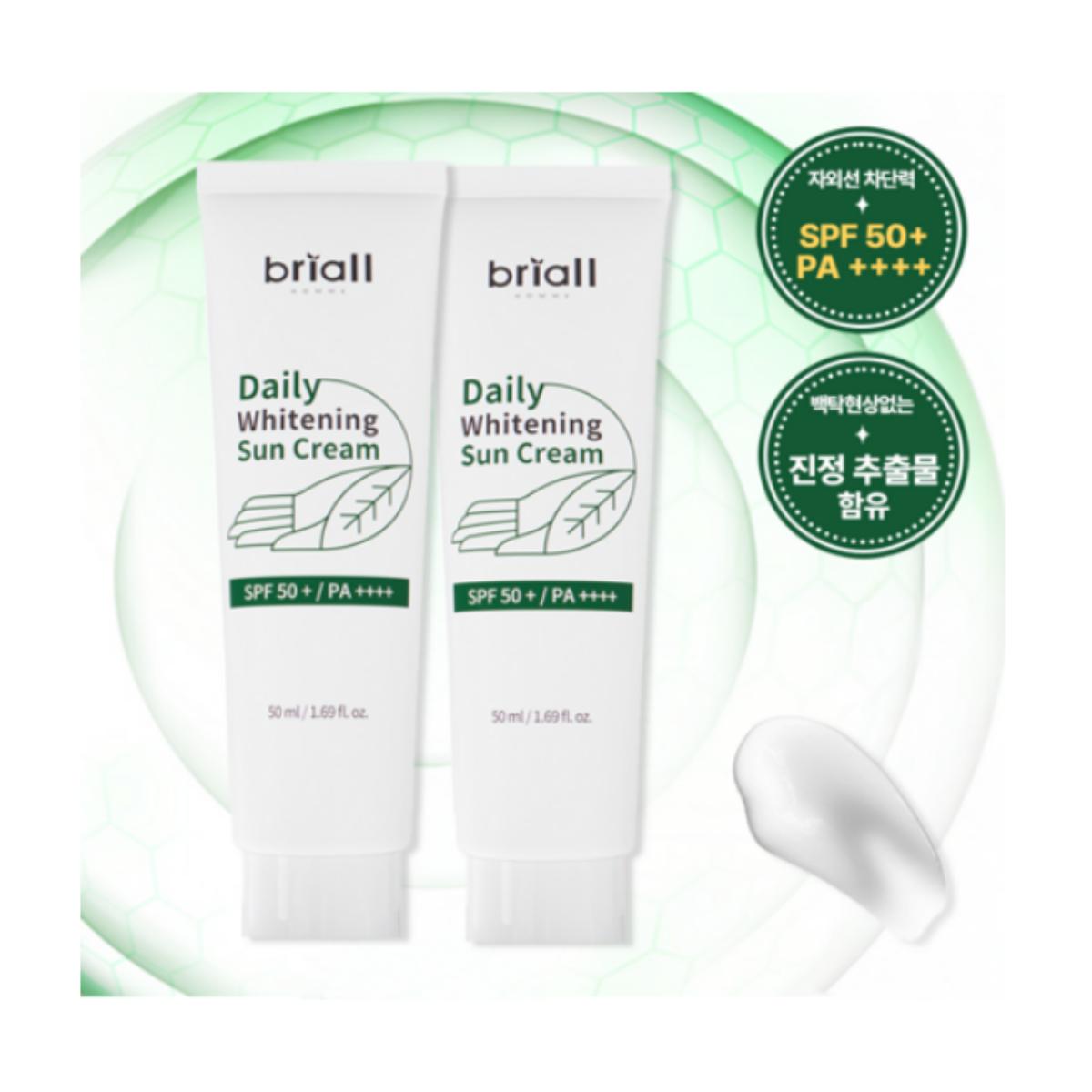 

Briole Homme Ежедневный отбеливающий солнцезащитный крем (SPF+), 50 мл, 2 шт.