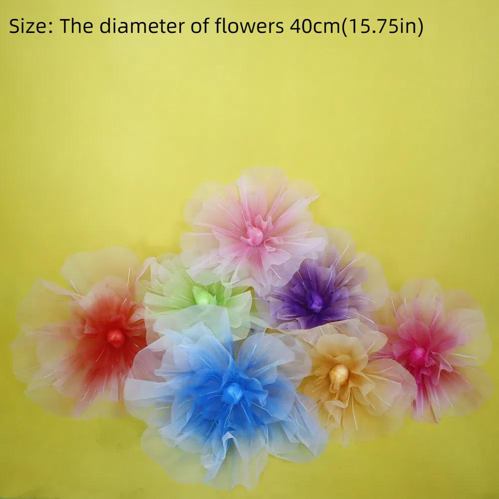 40cm Künstliche Rosenblüten Großer Blütenkopf 3D Flauschige Blütenblätter Kunstblumen Hochzeit Landschaftsbau Bodendisplay Garnblume