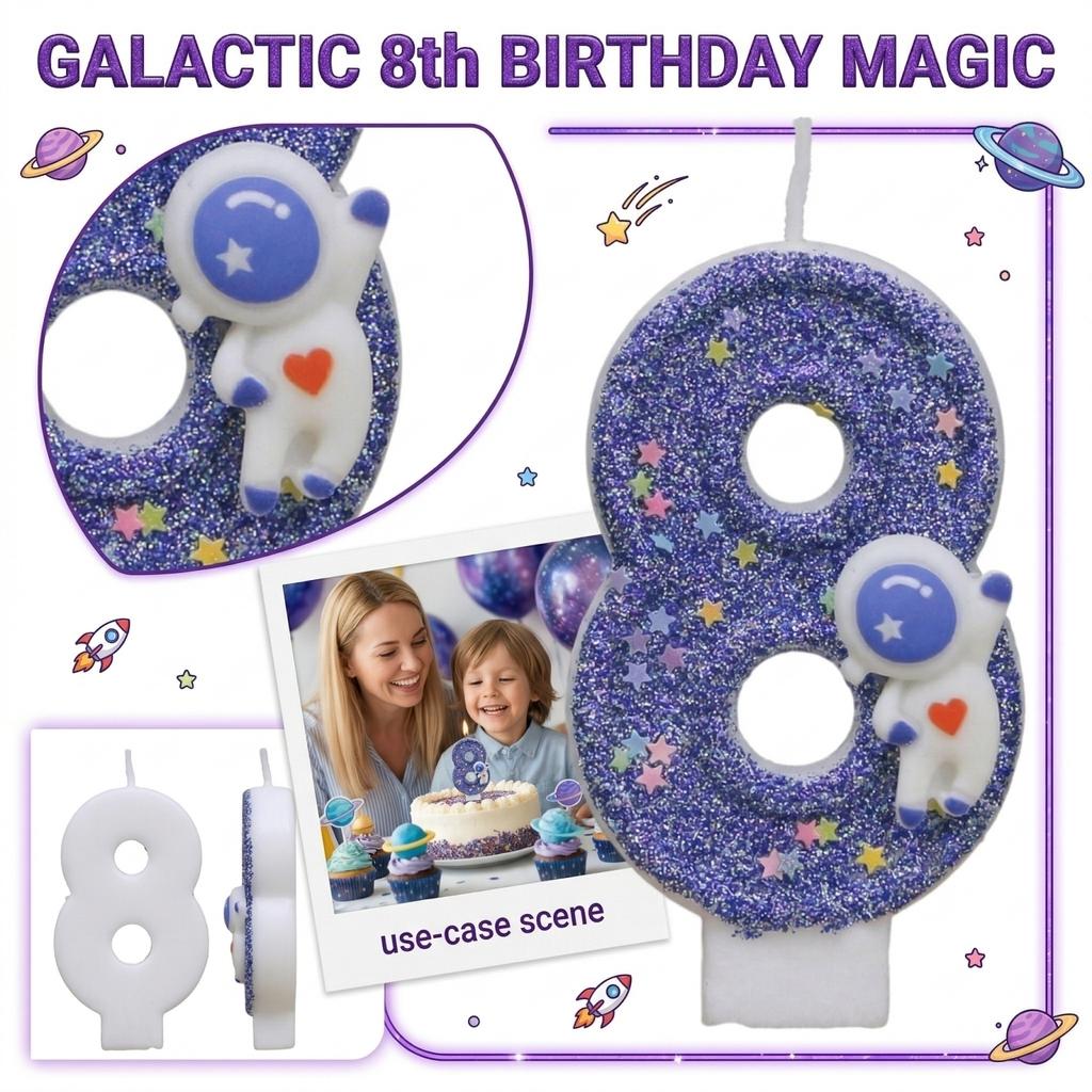 Fashion Cartoon Creative Birthday Candles Party Digital Candles