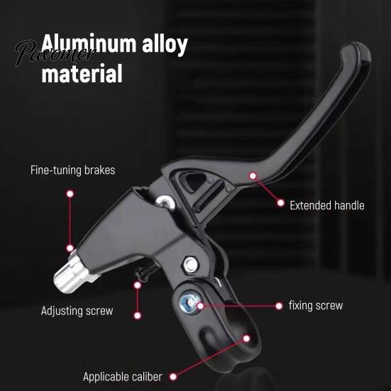 Stable Braking Performance Aluminum Alloy Bicycle Brake Lever Ergonomic Handlebar Anti-Slip Riding Safety Equipment Surface Universal Handle