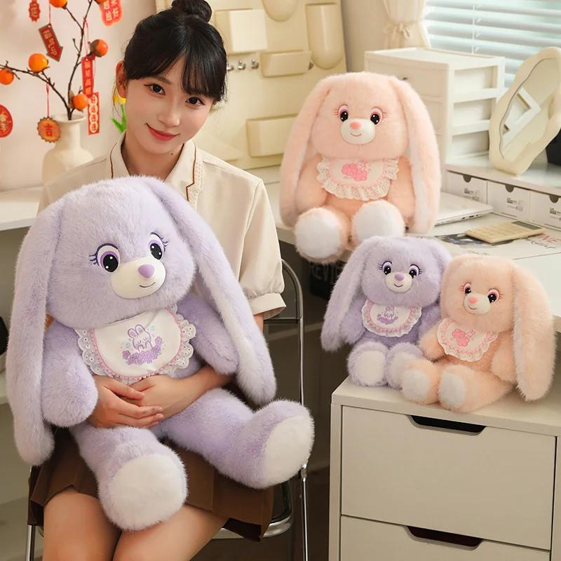 Cute Rabbit Plush Toy Soft Stuffed Long Ears Bunny Doll Funny Baby's Sleeping Companion Delicate Home Decoration Kids Gifts