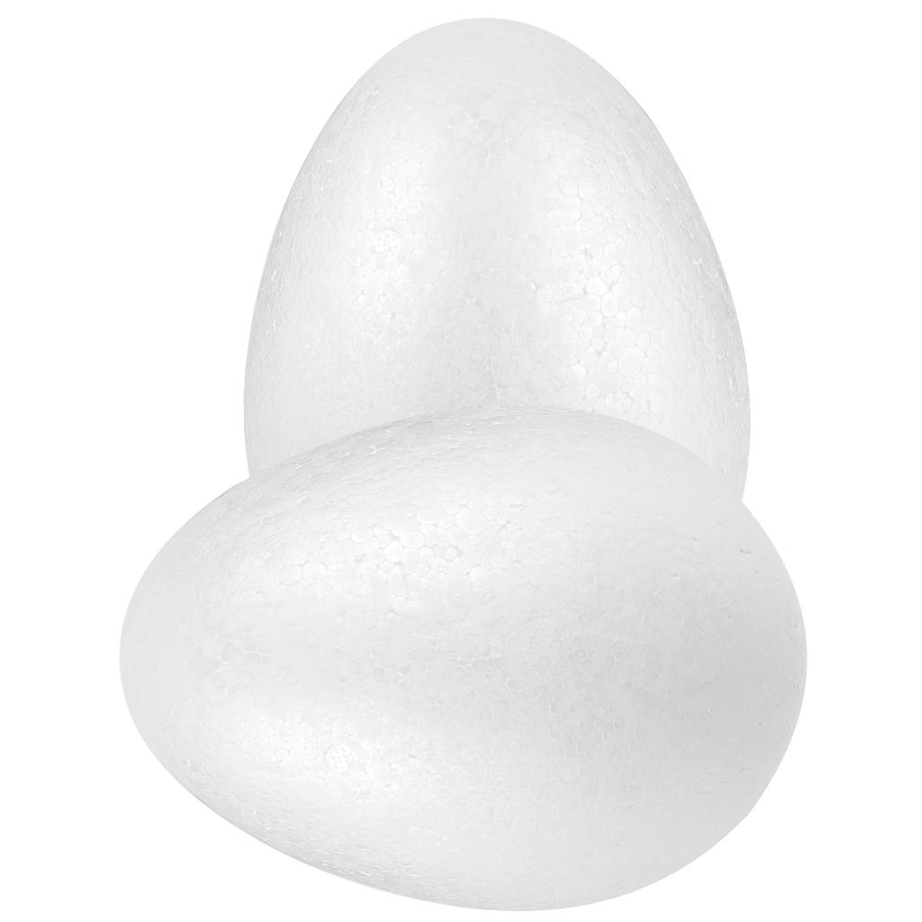 2pcs Eggs DIY Eggs Foam Balls Eggs Polystyrene Modeling Shapes Egg Ornaments Crafts DIY Painting Party Decoration 20cm Oil pan