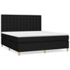 Vidaxl Continental Bed With Mattress, Black, Fabric 160X200 Cm