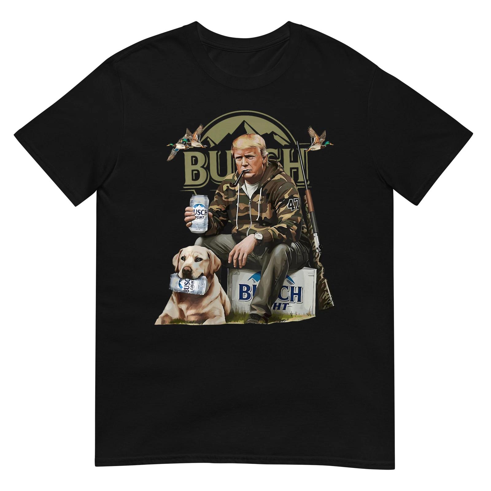 Ретро Трамп Охота на оленя Смешная пивная охота Футболка 3XL