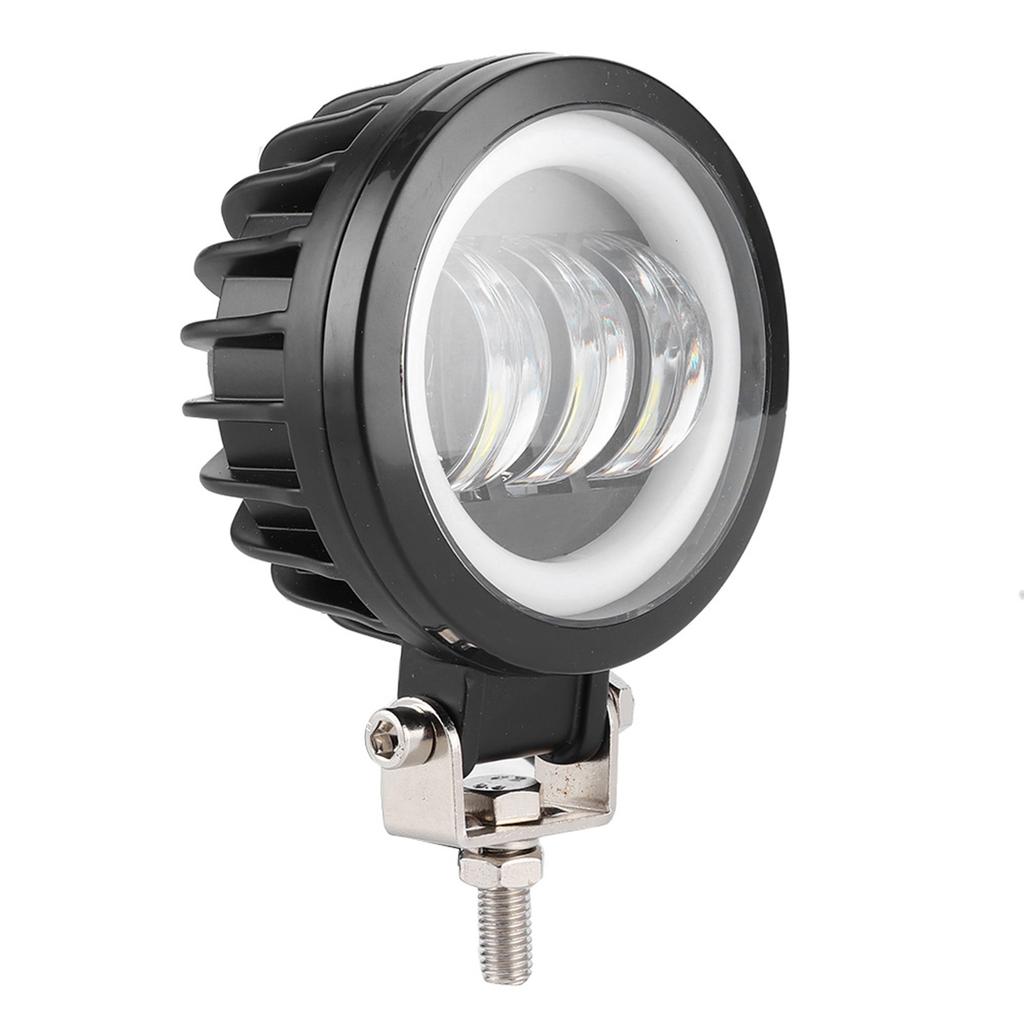 LED Arbeitsleuchte 6000K 30W Wasserdicht Runde Angel Eyes Lampe für Auto ATV Boot Offroad-Fahrzeug(Bernsteinfarbenes Licht )