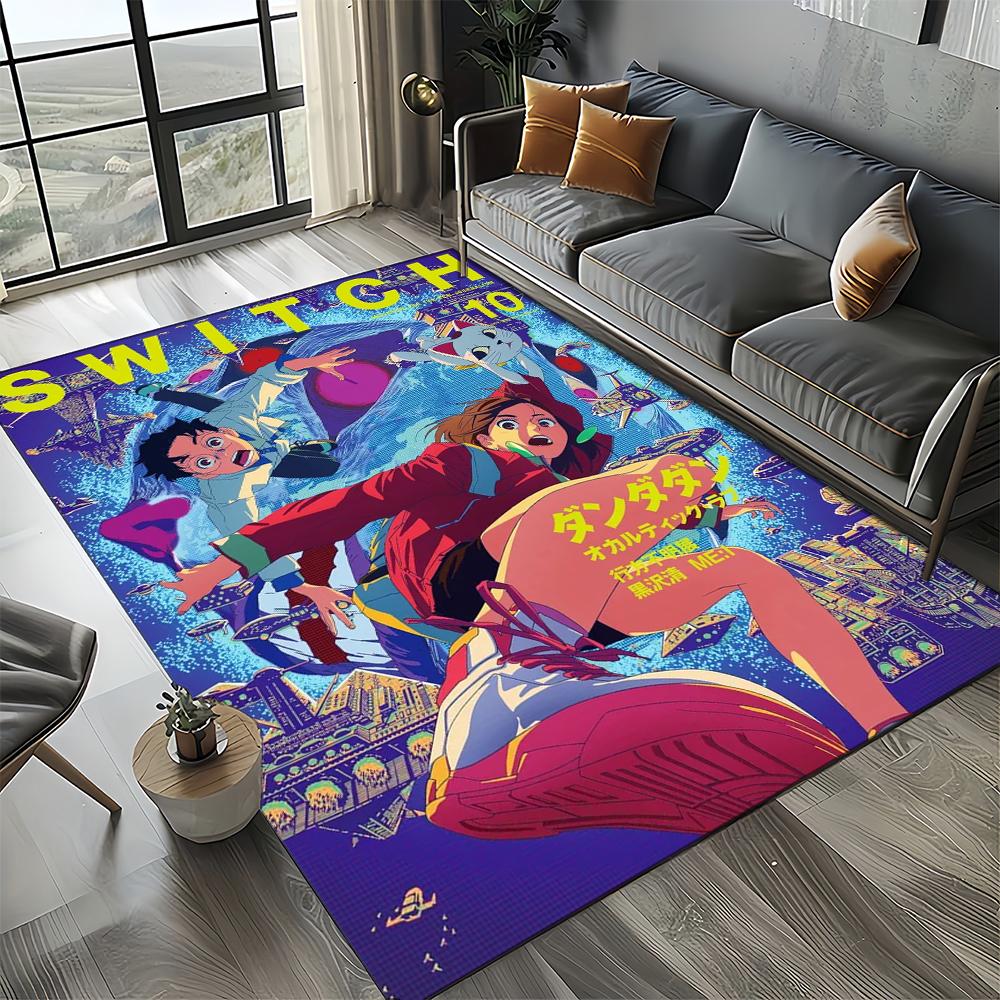 3D DAN DA DAN Anime Cartoon Teppich für Wohnzimmer Schlafzimmer Zuhause Sofa Dekoration, Kinder Spiel Rutschfeste Bodenmatte Geschenk
