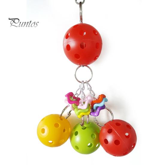 Colorful Ball Parrot Bird Parakeet Bite Climbing Play Hanging Toy Pet Cage Decor